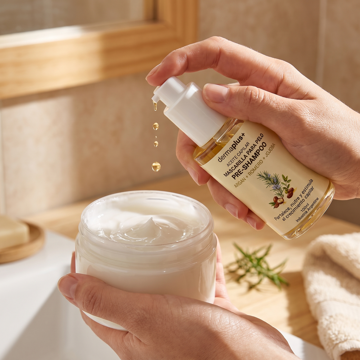 Pre-Shampoo en el baño de crema
